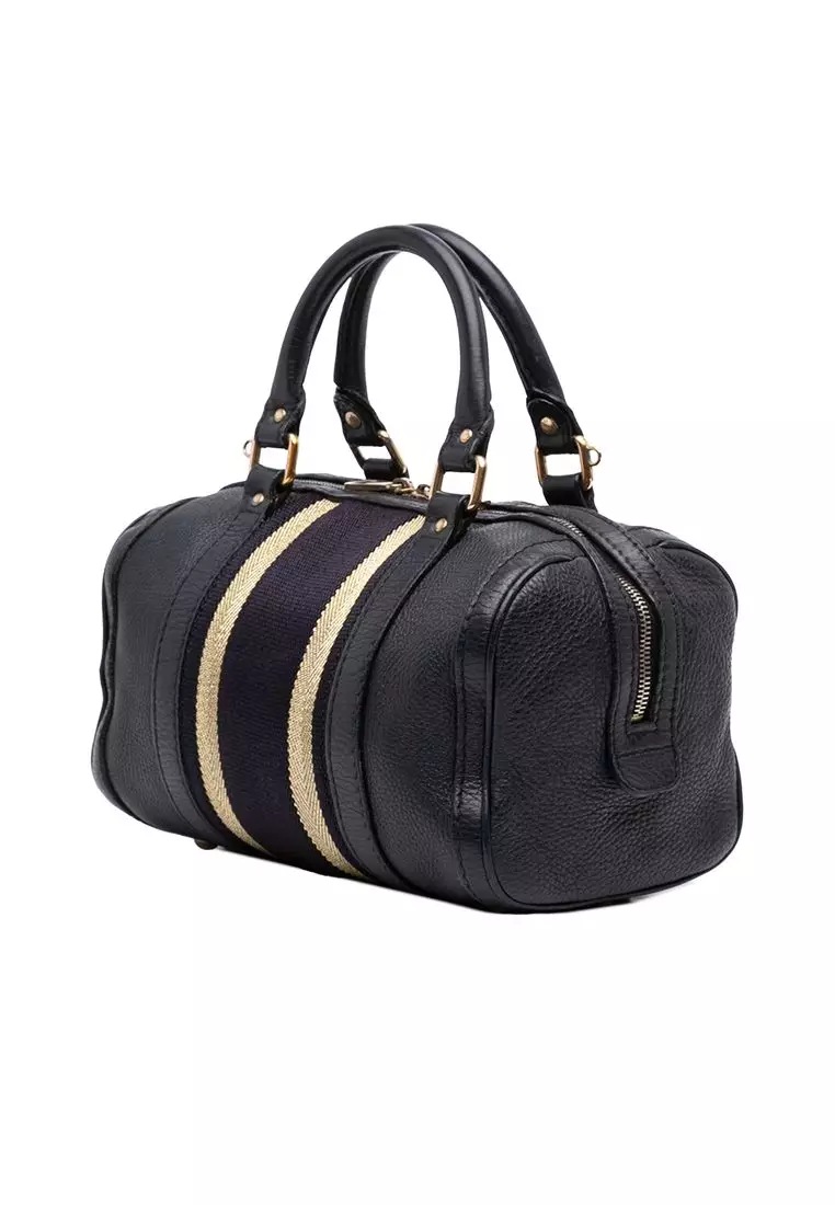 Pre-Loved Gucci Small Calfskin Web Joy Boston Bag