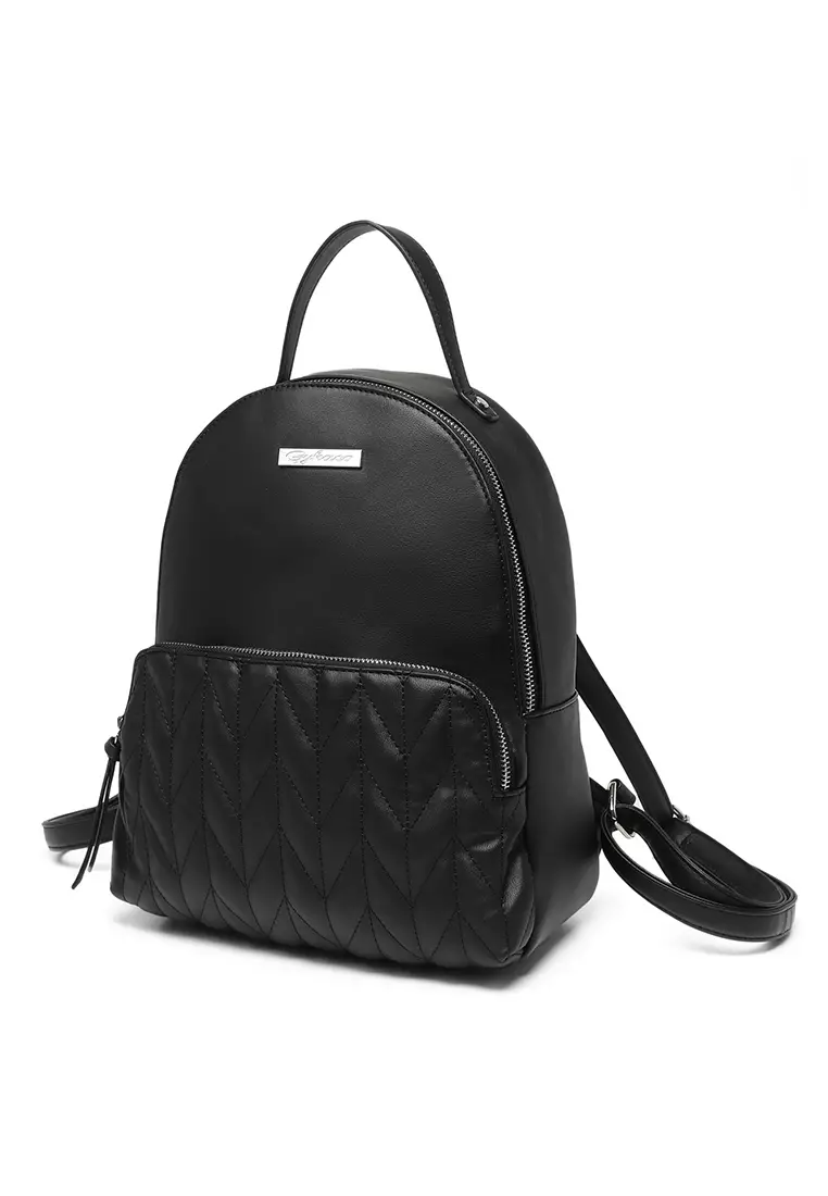 GYKACO FANCY Black - Tas Ransel Wanita - Fashion Backpack (Import)
