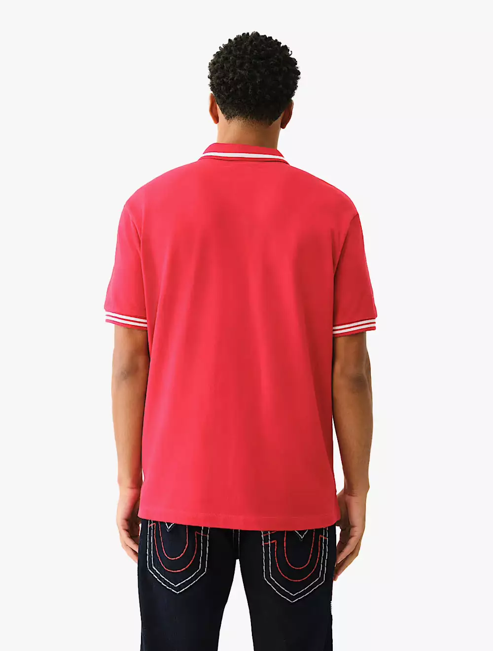 True Religion - Men Polo - SS BUDDHA PATCH POLO - Red
