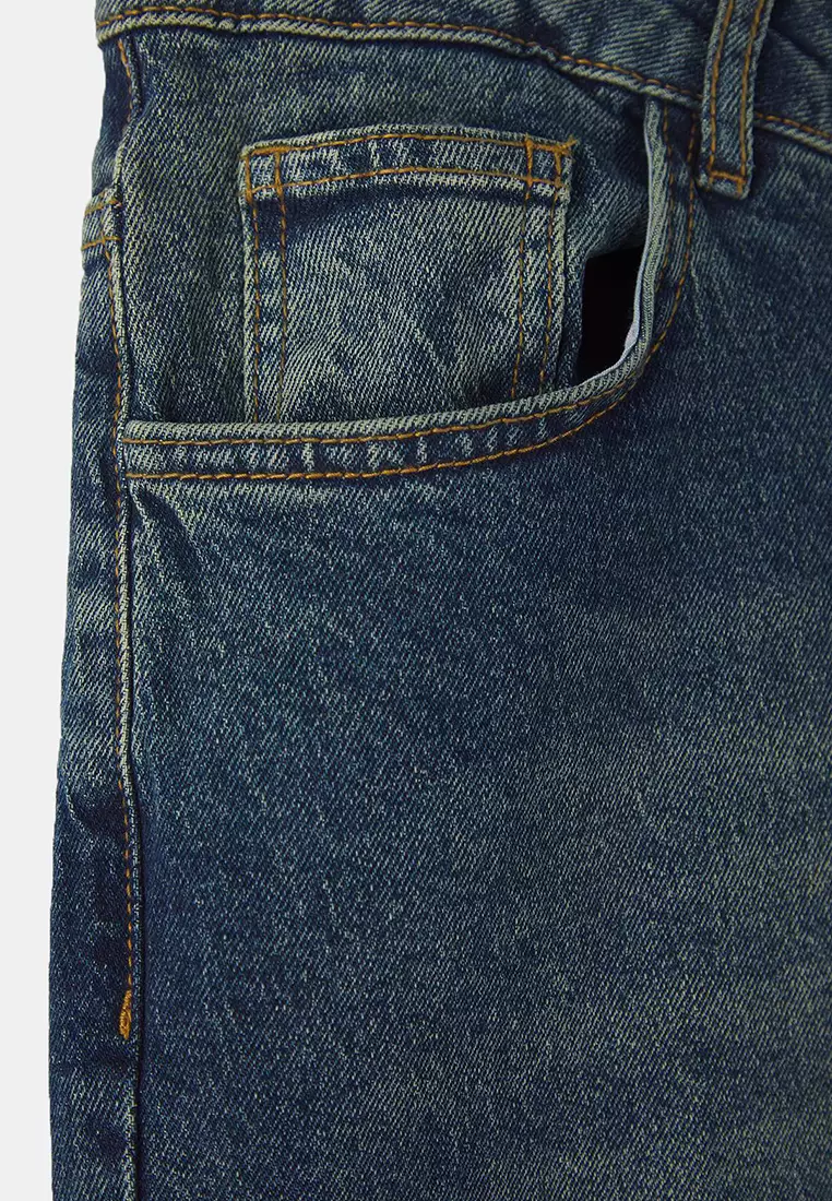 High Waist Straight Fit Denim Plus Size Jeans