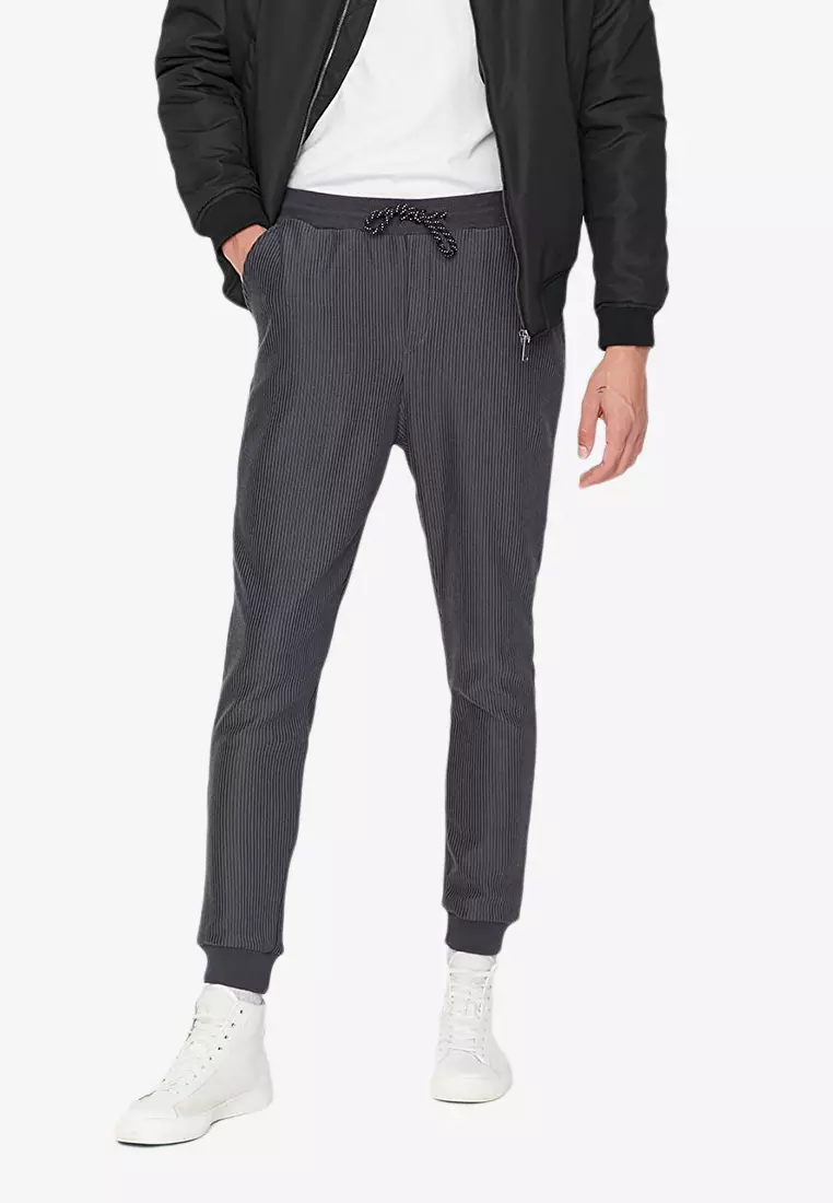 Pinstripe joggers hot sale