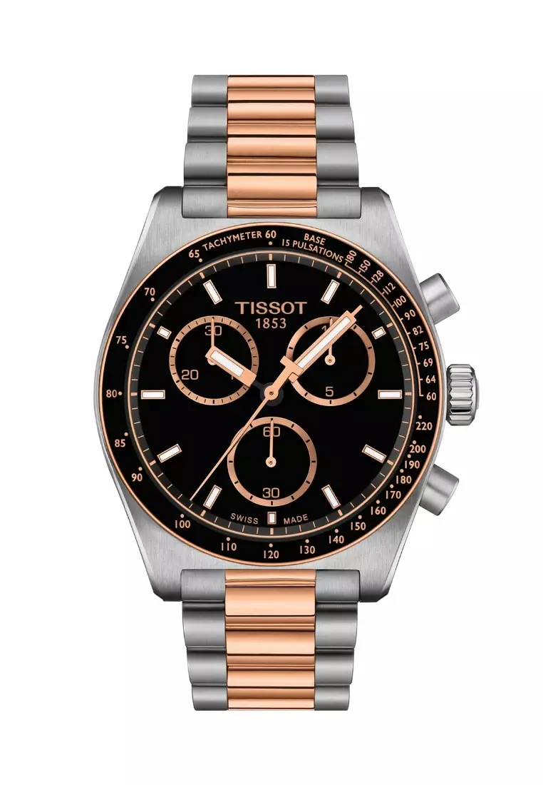 TO Buy Tissot Tissot PR516 Chronograph Black Dial Two-Tone Stainless