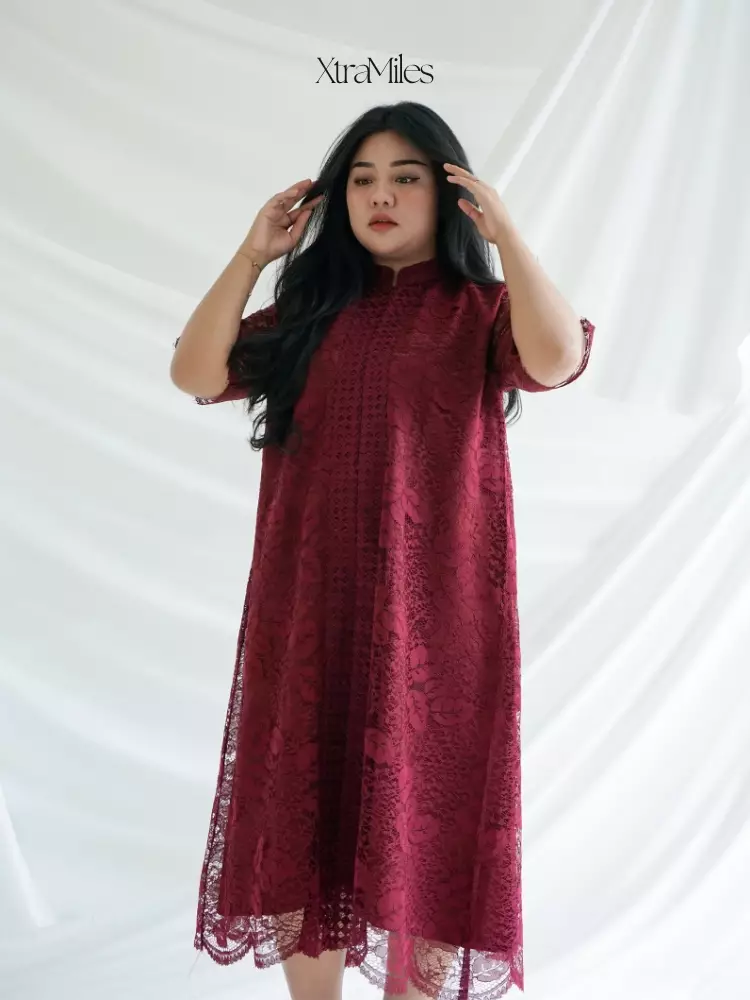 xtramiles Ladies dress jia dress dark cherry