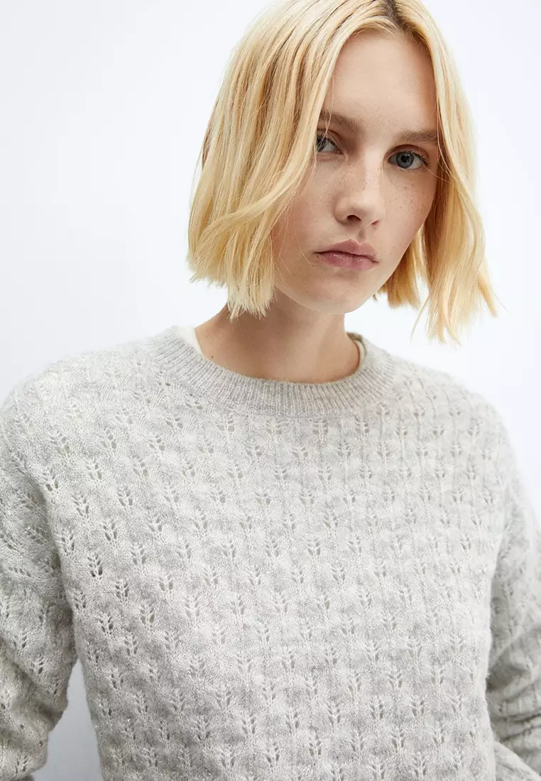 Mango Open Work Detail Sweater 2024 Buy Mango Online ZALORA