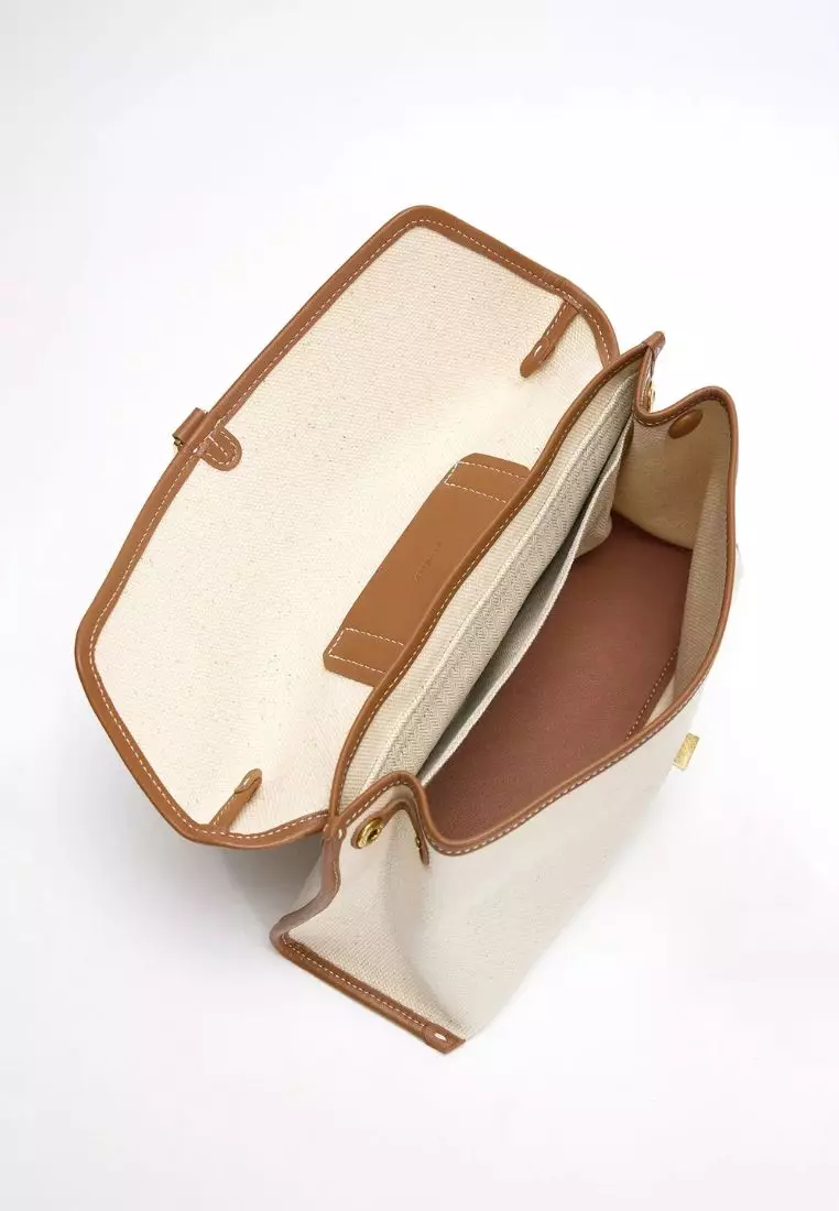 Small Shan Satchel Bag - Canvas