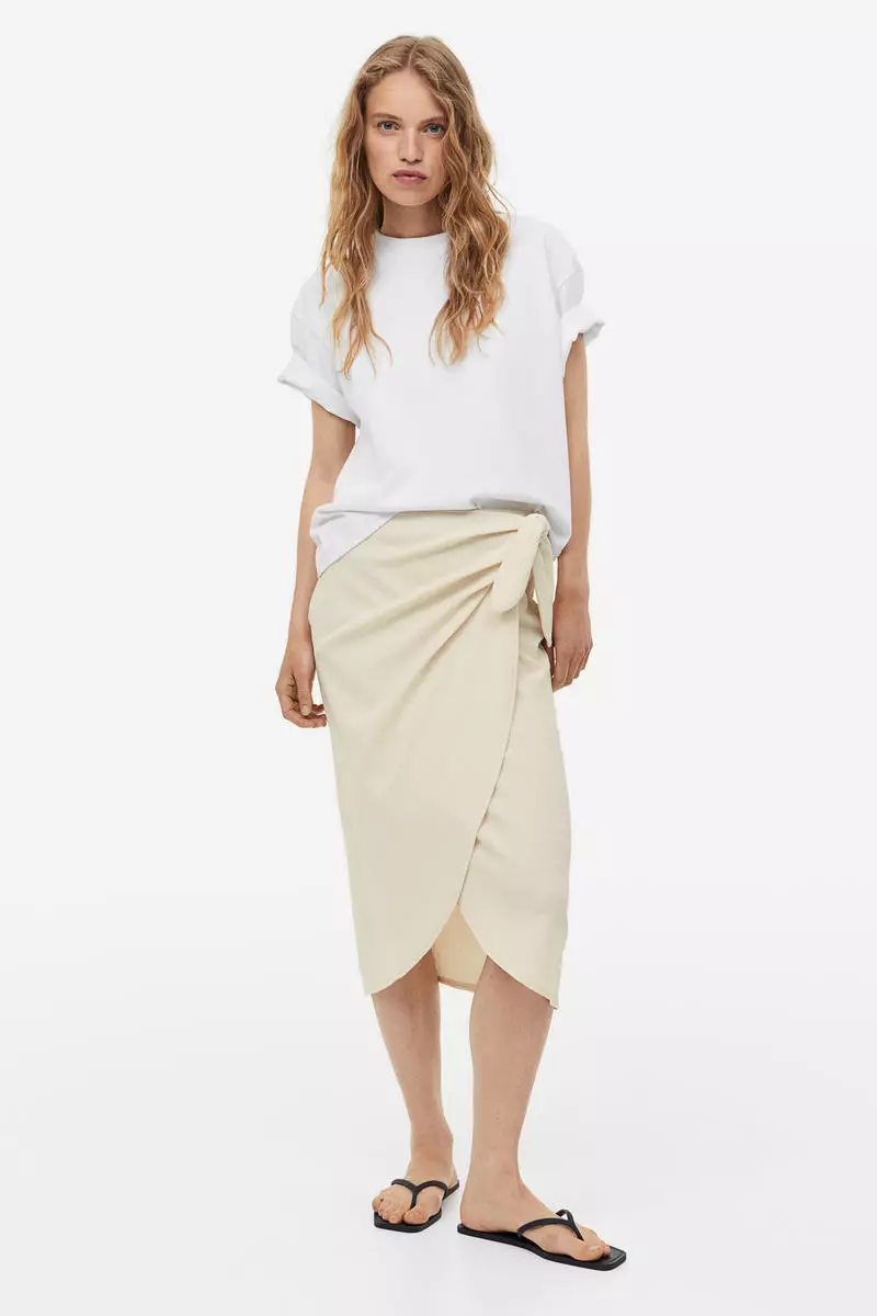 Buy H M Jersey wrap skirt Online ZALORA Malaysia