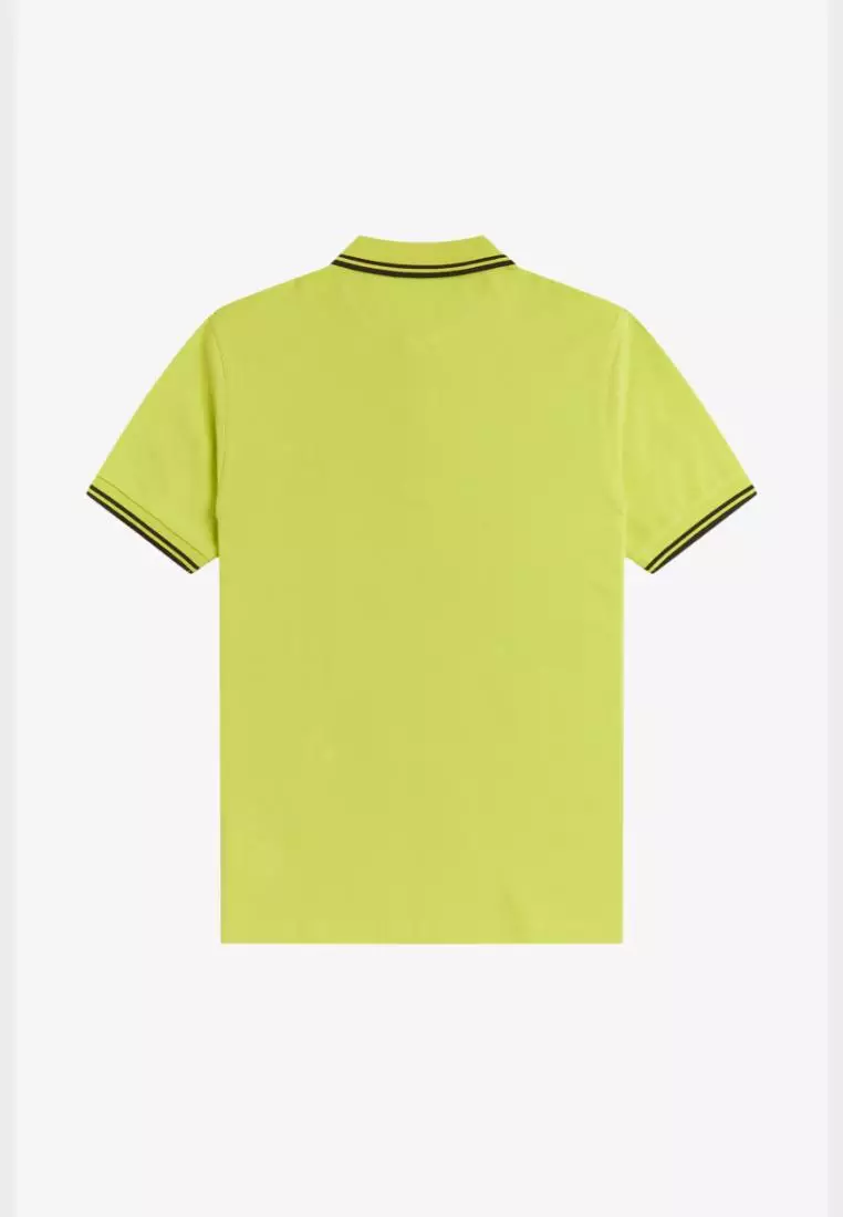 Fred Perry M3600 The Twin Tipped Fred Perry Shirt (Citron / Black / Black)