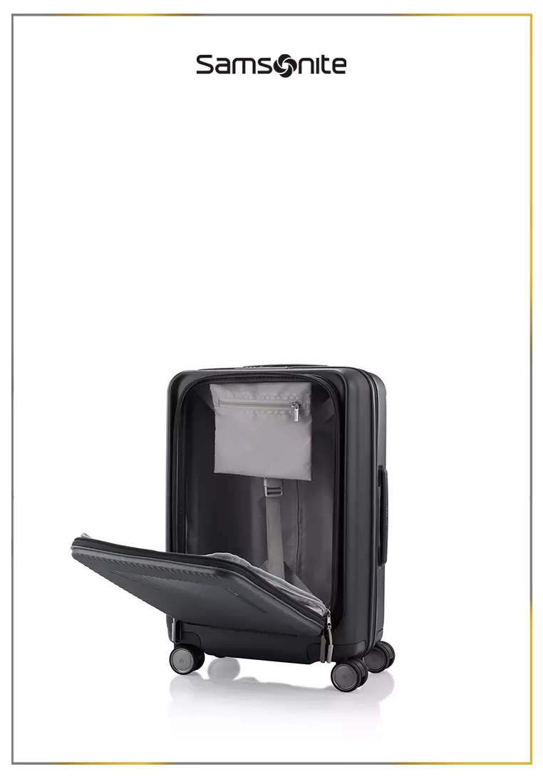 Samsonite Koper Zipprix FT Cabin Gun Metal + Foldable Luggage Cover Cabin