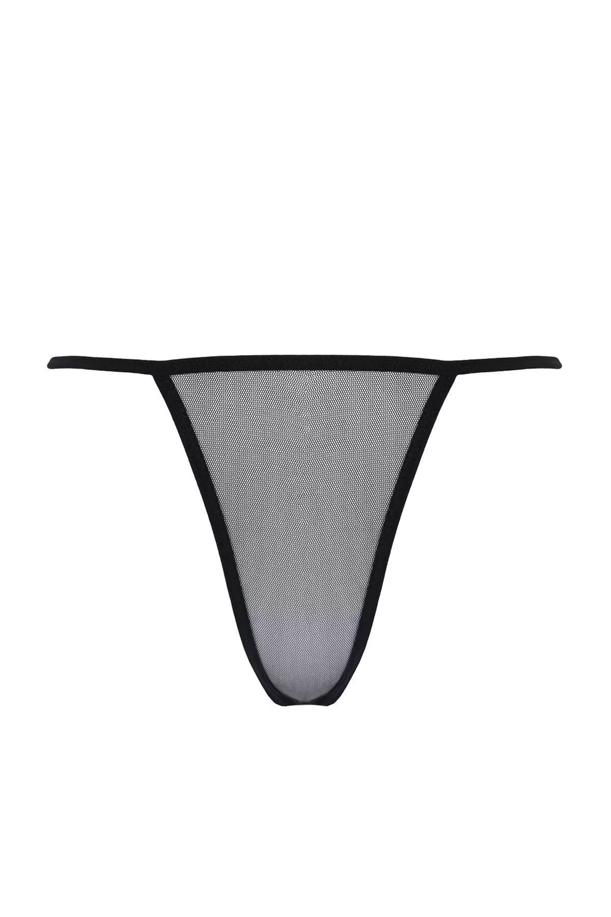 Black Garterless Satin And Tulle Back Sheer Panty Babydoll/Fantasy Nightgown