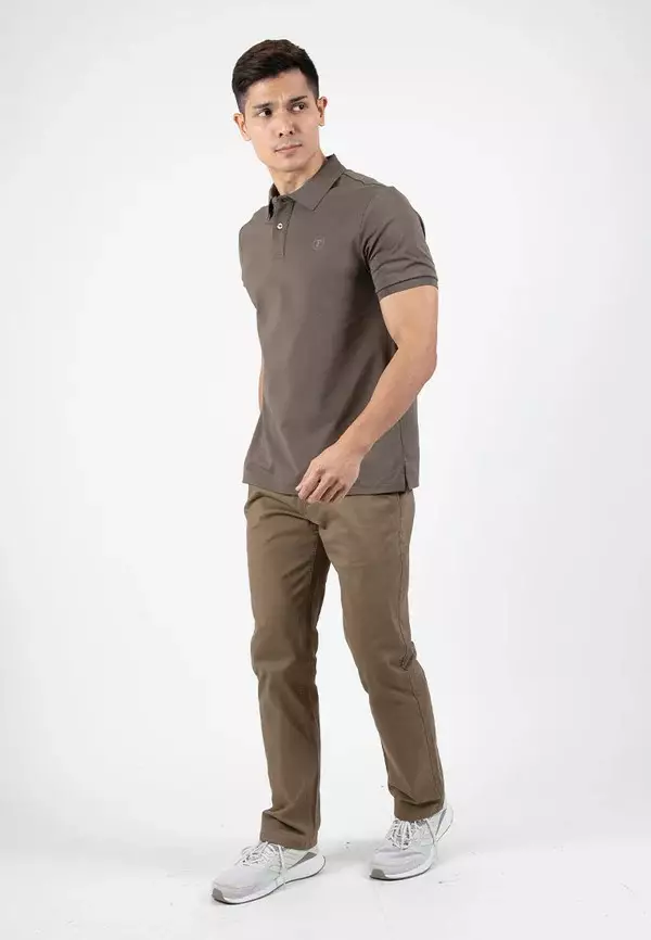 Forest DRI-FIT Plain Polo T Shirt Men Polo Tee  - 23768-03DkGrey
