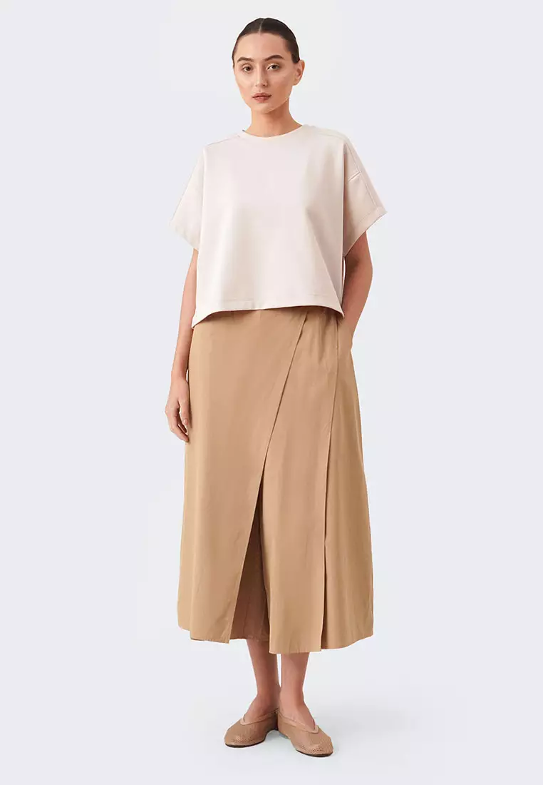 Women's Shoulder Panel Crew T-shirt with Back Yoke Tab