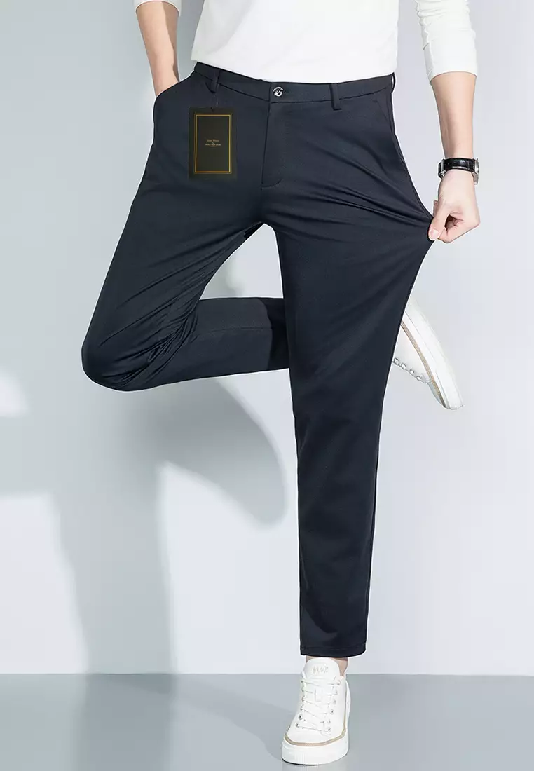 桑蠶絲小直筒西褲 WK-JBD905