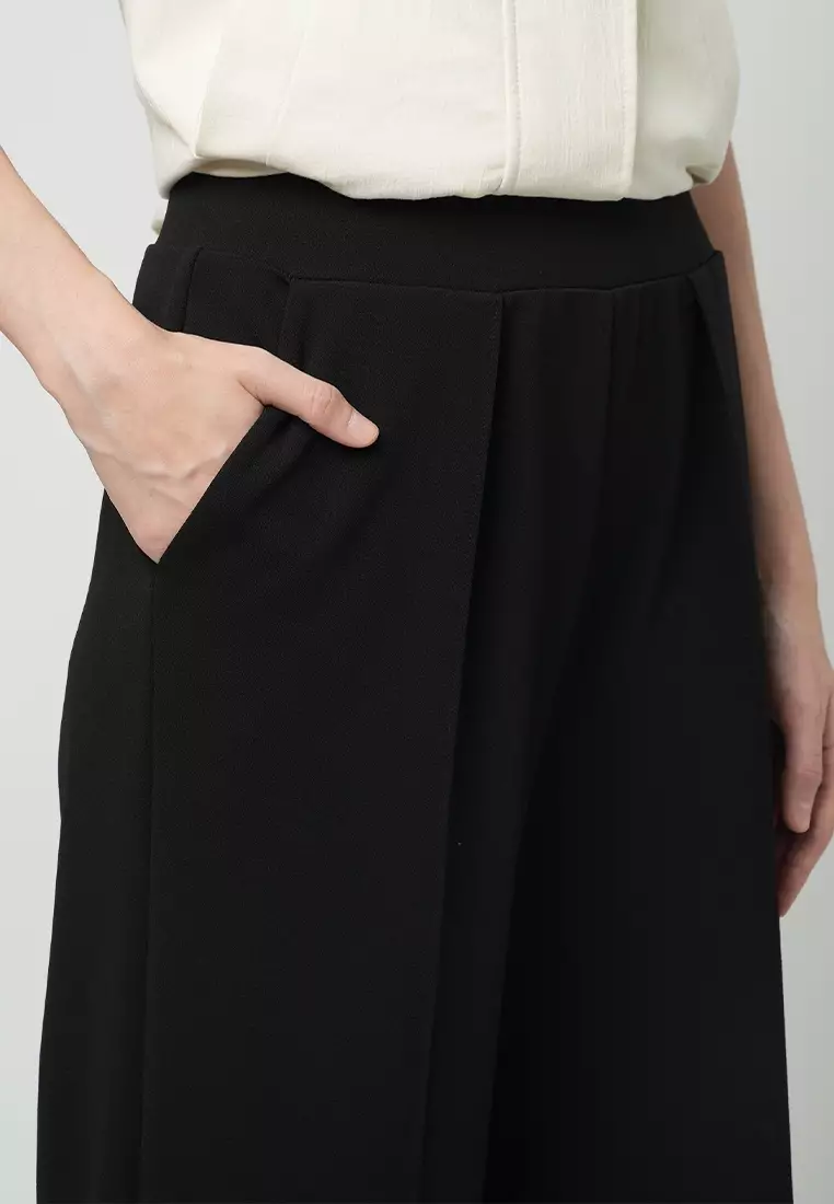 Claudia Wide-leg Pants with Pleat