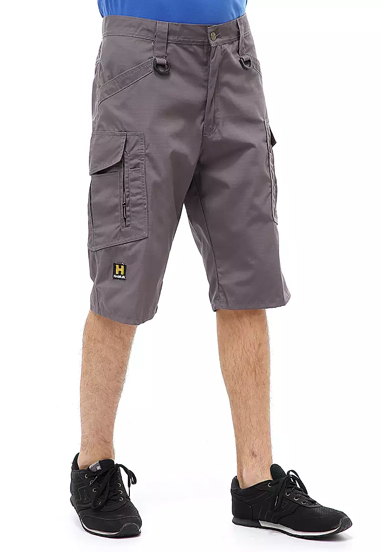 Rishham Short Pants Celana Pendek Kasual Pria Anti Gesek Material Cotton ORIGINAL - Gray