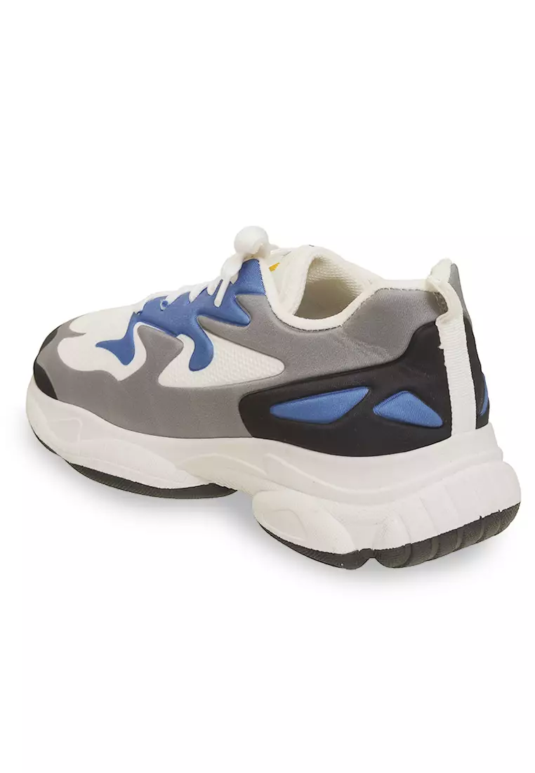 Anando Sepatu Sneakers Olahraga Pria Desain Ringan Sport Shoes Casual Running Material Leather ORIGINAL - Blue