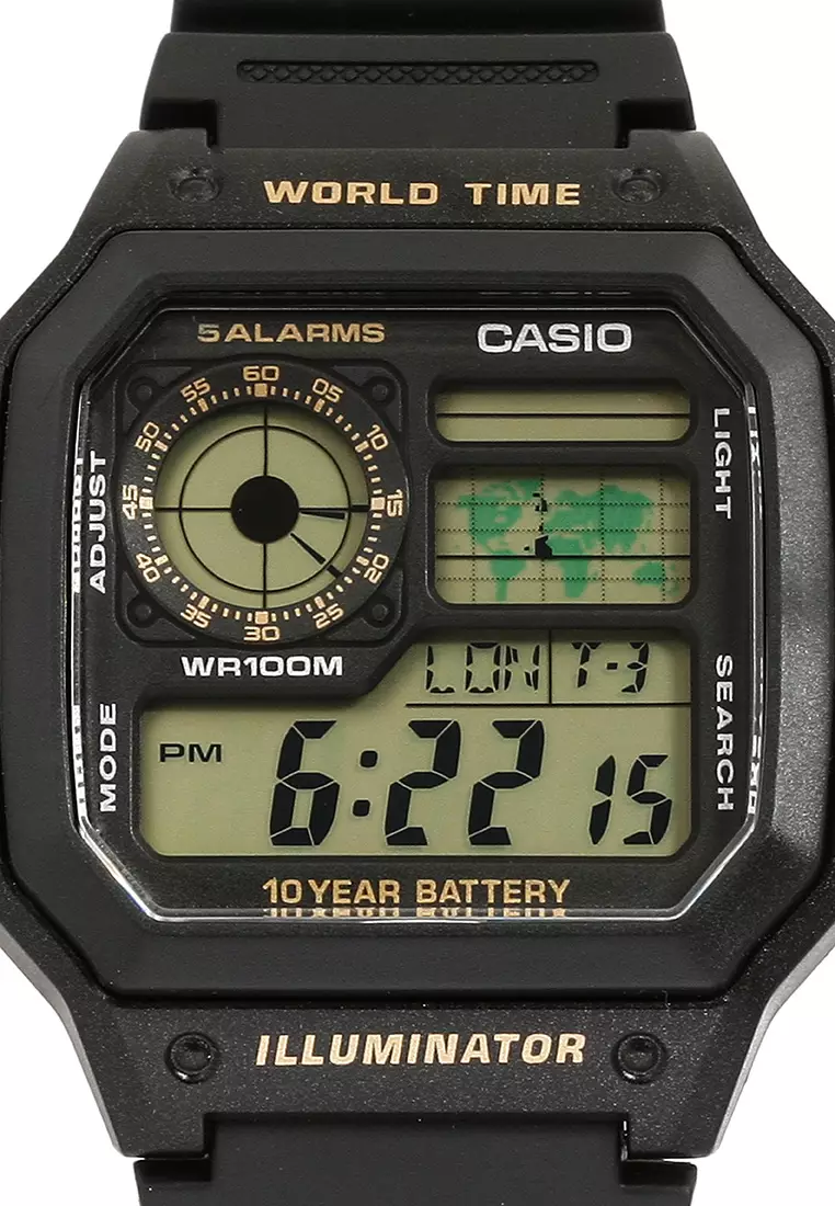 Digital Watch AE-1200WH-1BVDF