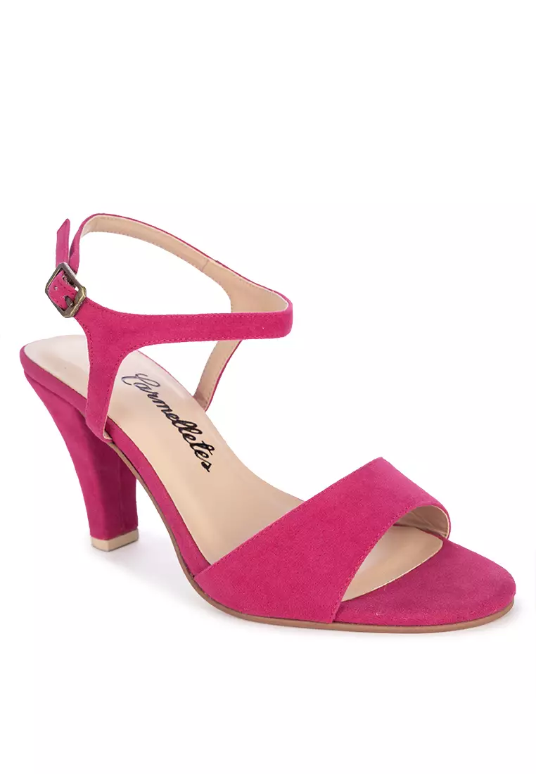 Suede Ankle Strap Heels