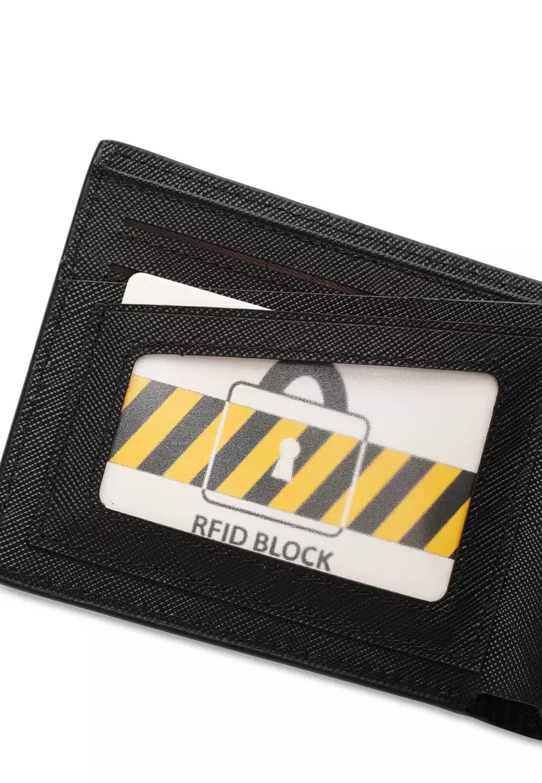 Men's Genuine Leather RFID Blocking Bi Fold Wallet (Dompet Bi Fold Pria Kulit Genuine RFID Blocking)