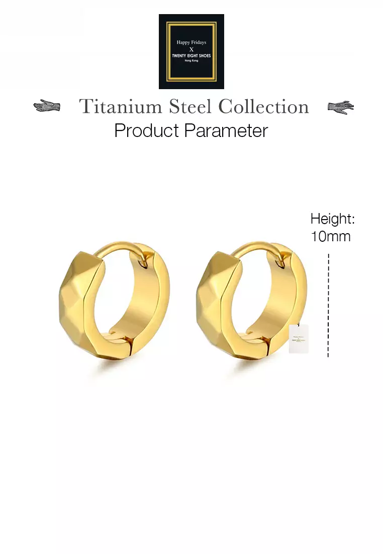 Unisex Titanium Steel Hoop Earrings JW FA-EK012