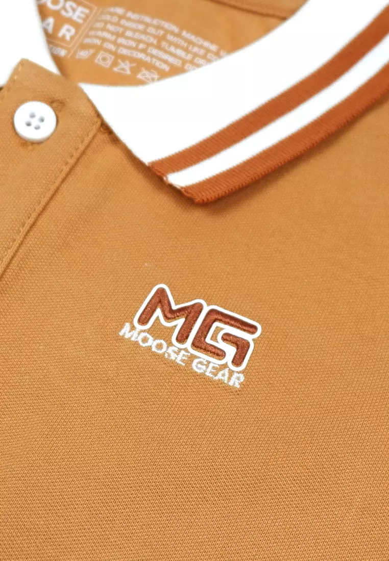 Boys Polo Shirt Combi With Embro Details