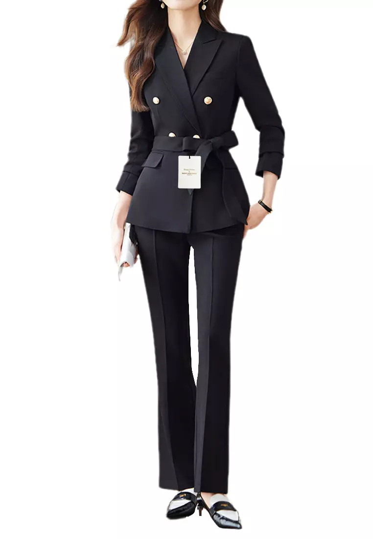 HAPPY FRIDAYS Slim Lapel Suit Set YGH-EM6815set