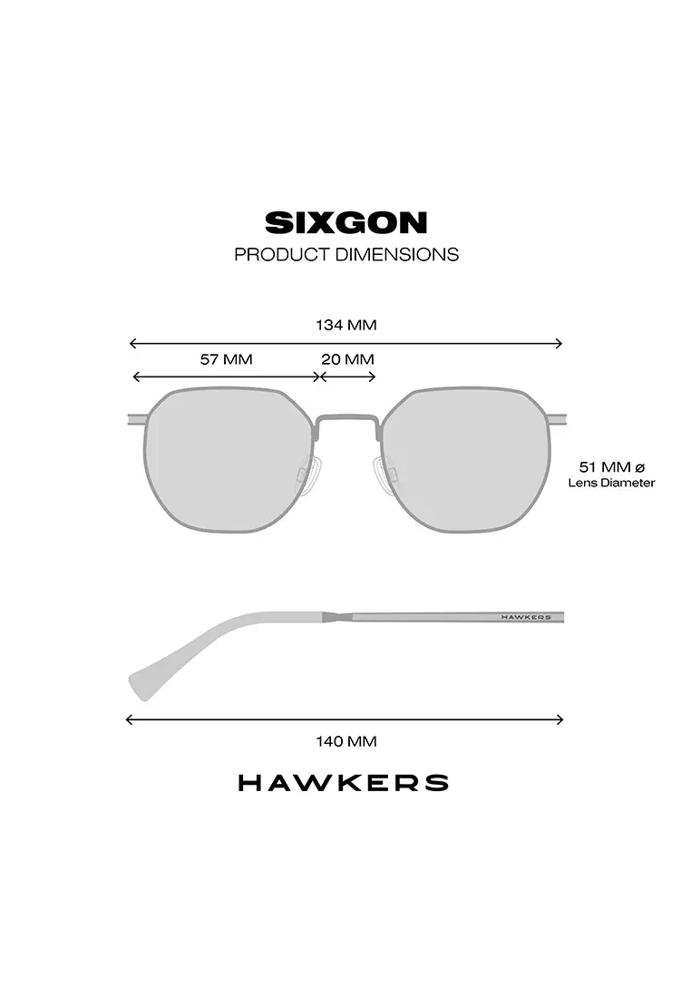 HAWKERS 黑色 SIXGON 太陽眼鏡