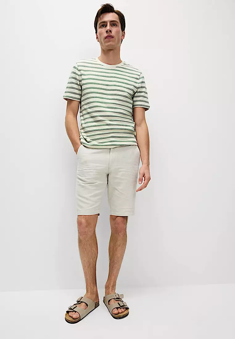 Cotton Rich Striped Textured T-Shirt