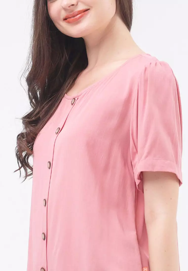 Short Sleeves Roundneck Blouse