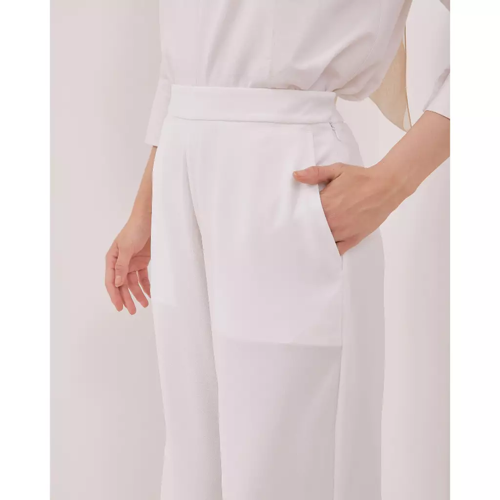 Urban Exchange Gracia Pants White - Celana Panjang Kulot Putih Kasual