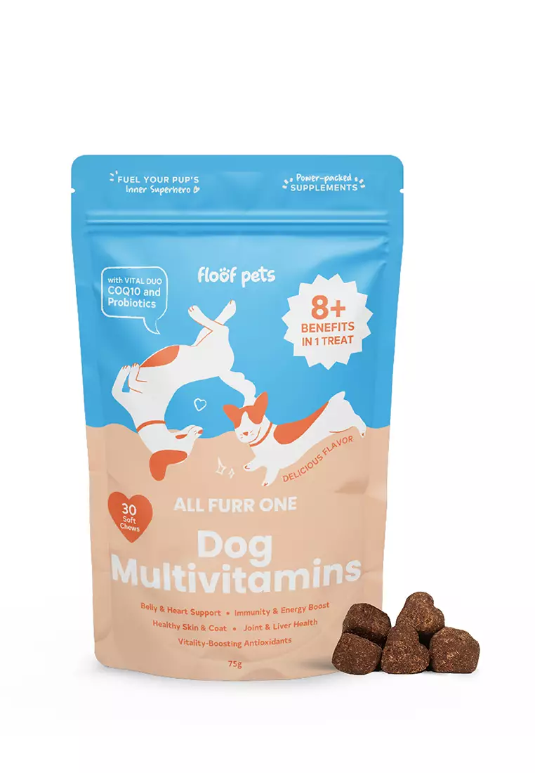 Buy Floof Pets Floof Pets 8 in 1 Dog Multivitamin Treat 75g with ...