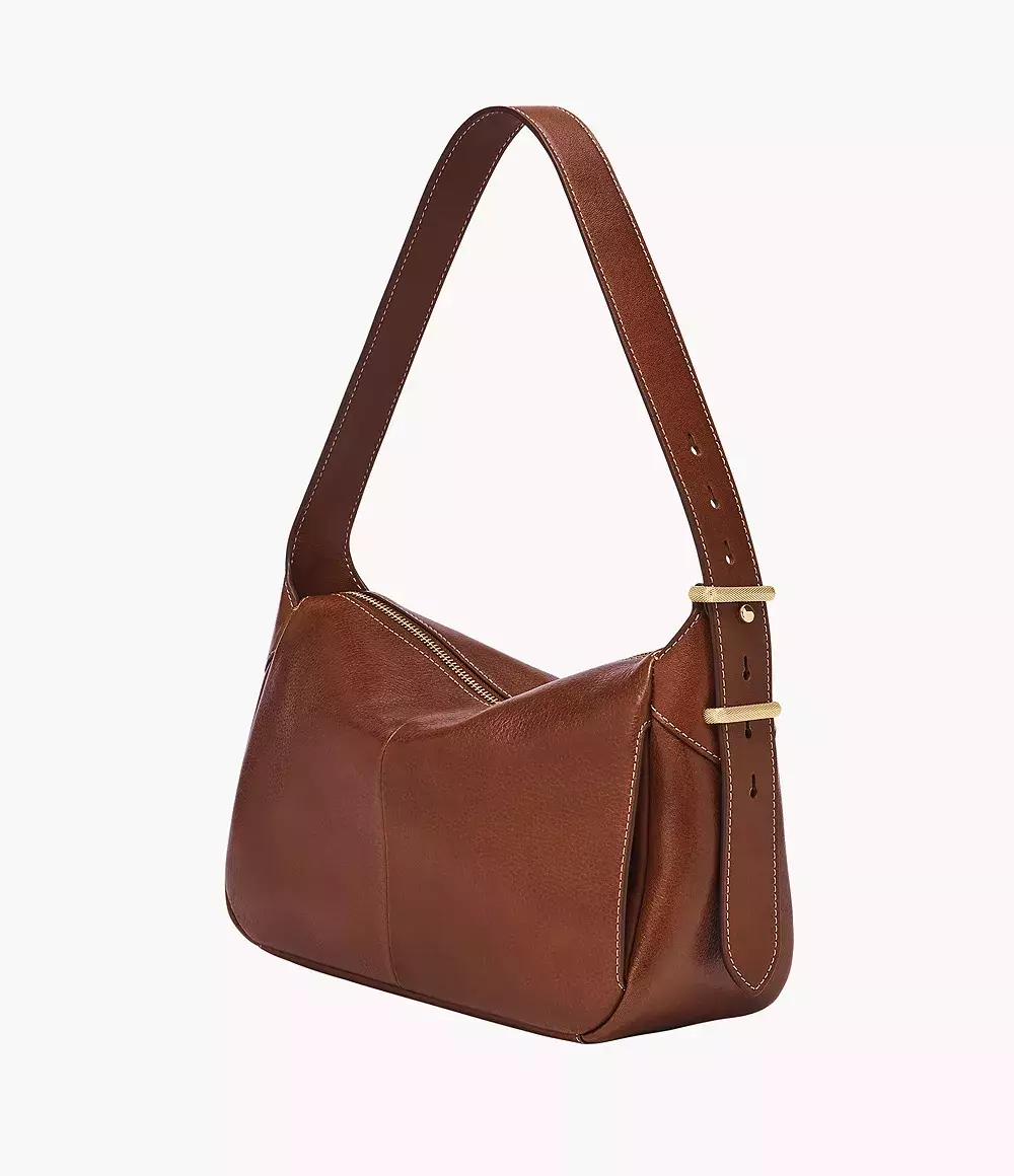 Fossil Dillon Leather Shoulder Bag Whisky Tas Selempang Wanita ZB11186-212