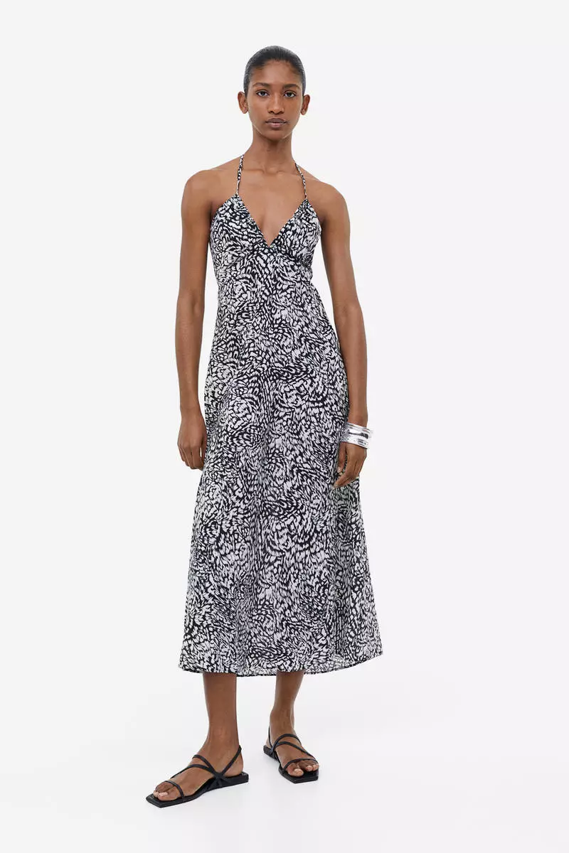 Buy H M Cotton halterneck dress Online ZALORA Malaysia