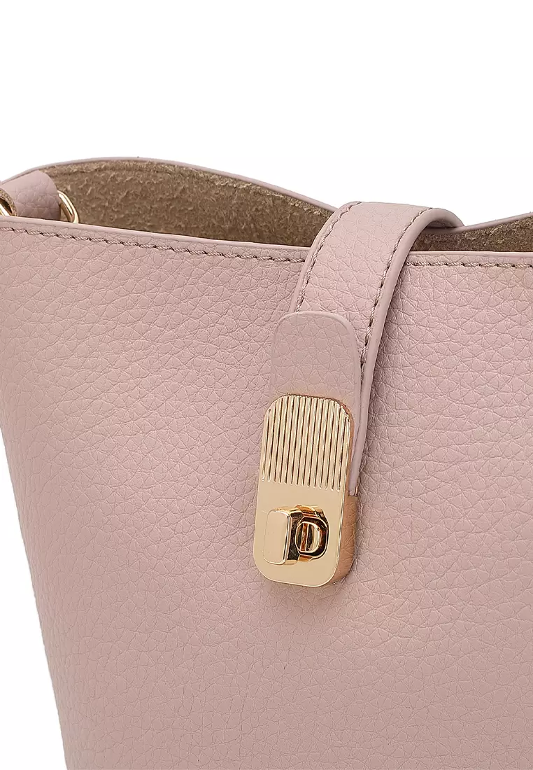 Women's 2 in 1 Top Handle Bag / Sling Bag / Shoulder Bag - Pink