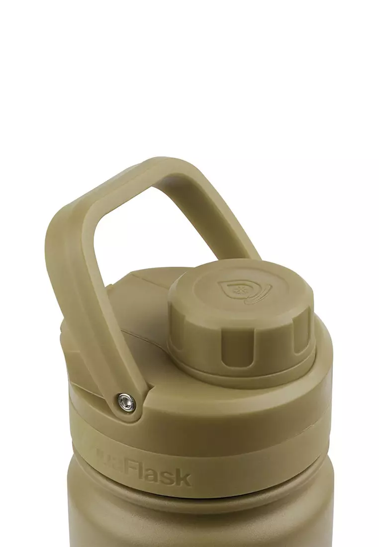 18oz Sand New Sports Lid Bottle Wide Mouth Vacuum Insulated Stainless Steel Drinking Water Bottle