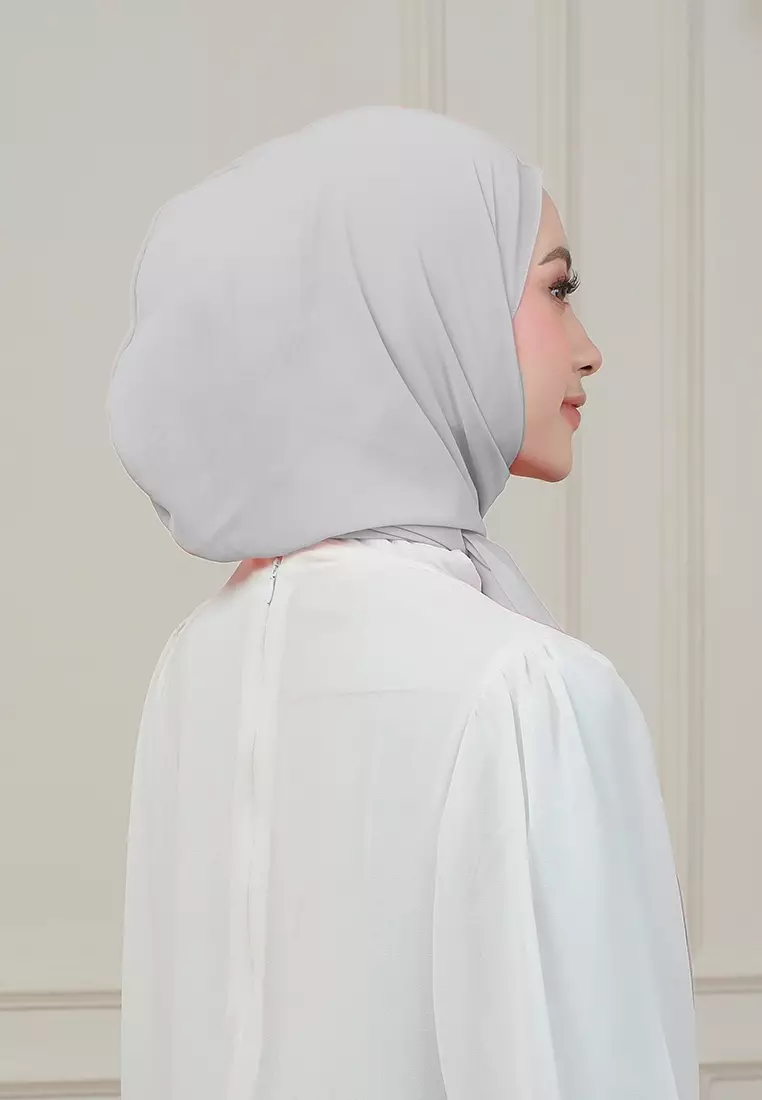 HIJAB INSTAN MAGNET SYIFA - SILVER GREY