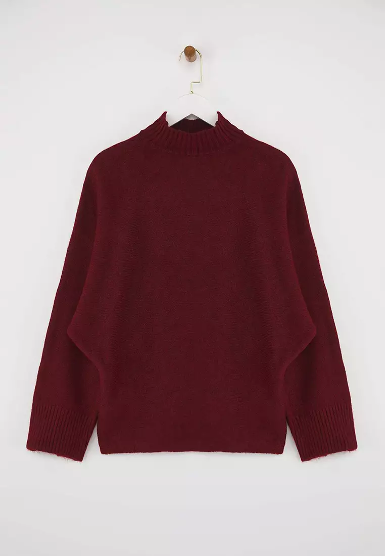 Soft Textured Wide Pattern Knitwear Sweater