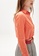iROO orange Orange Button Front Blouse With Lace Trim Detail 3E8D8AA39A4867GS_2