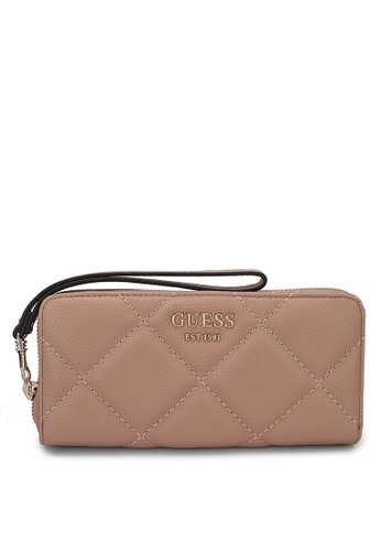 Guess pink Fantine Large Zip Around Wallet C680FAC2124BF2GS_1