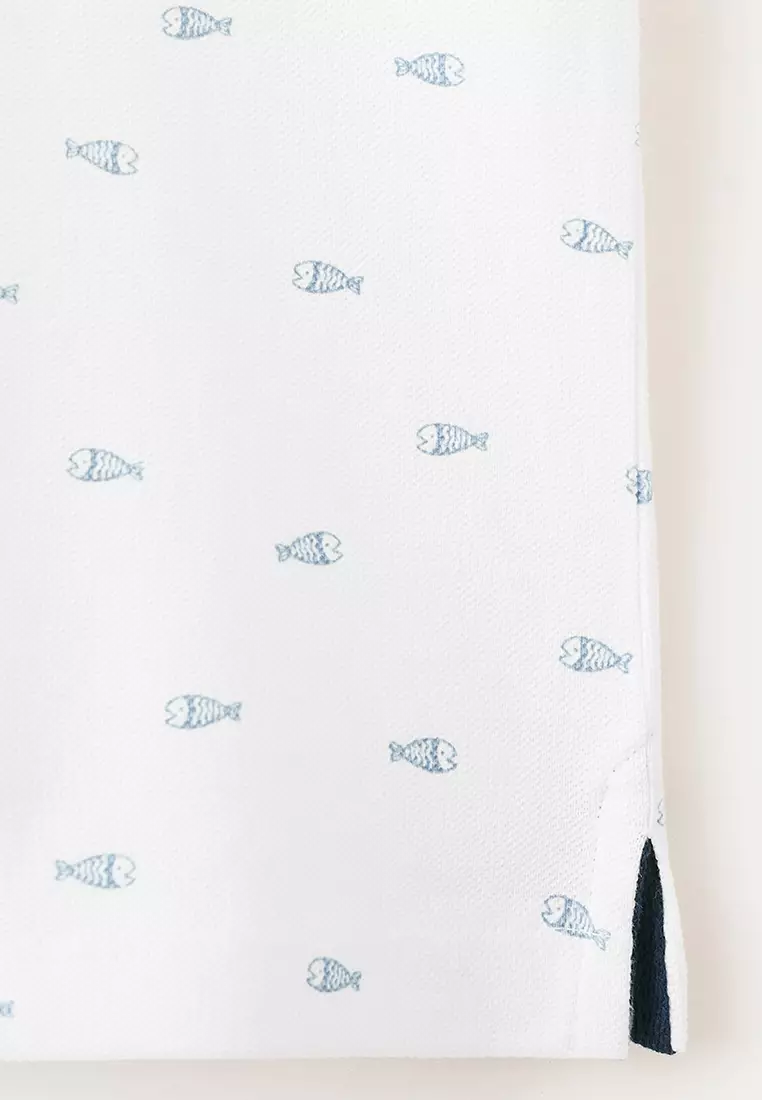 Printed Cotton Polo Shirt