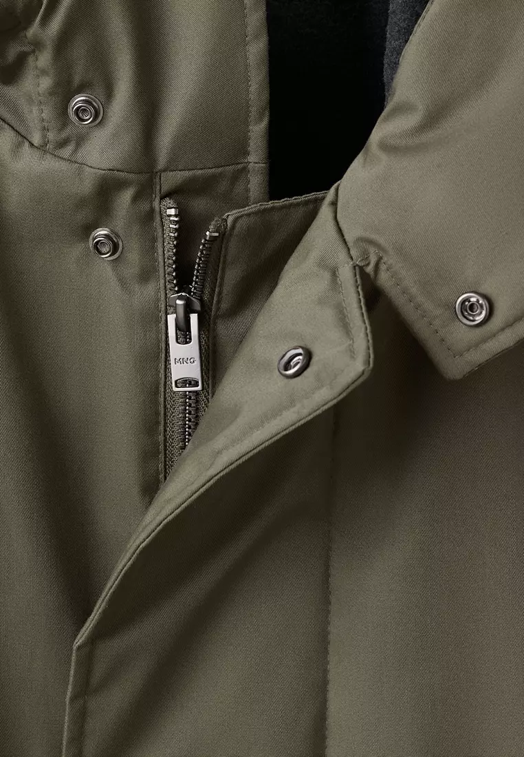 Quilted Parka With Water-Repellent Hood