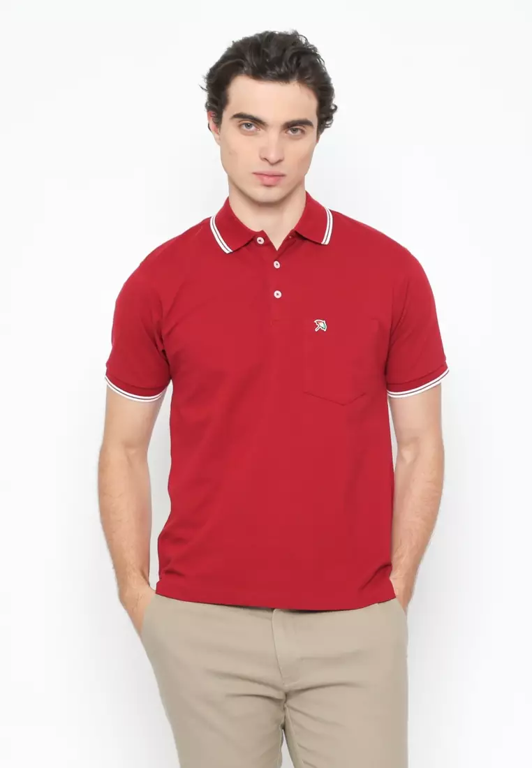 MAROON CASUAL POLO SHIRT REGULAR FIT