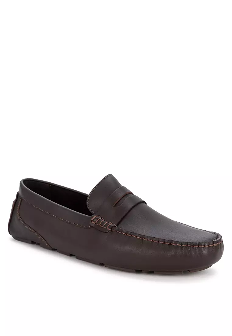 Men's Davenport Penny Loafers Dark Brown