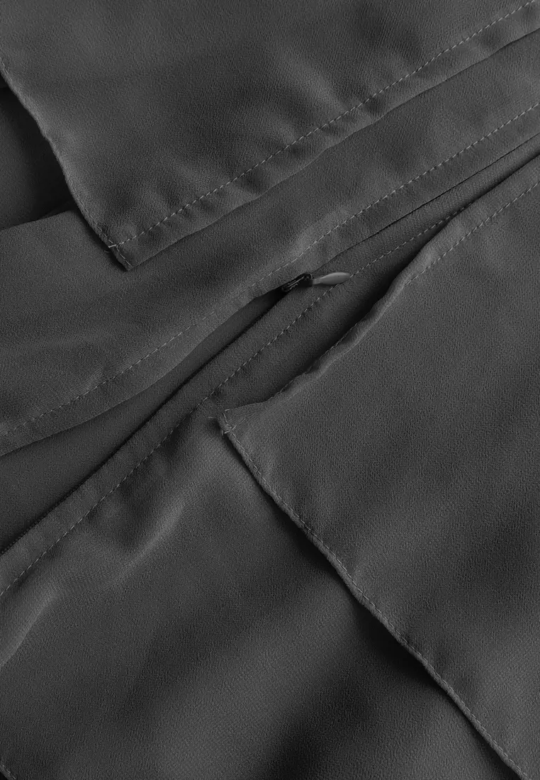 Anya Instan | Hijab Instan Resleting | Bergo Khimar Kerudung 2 Layer  - Sky Black