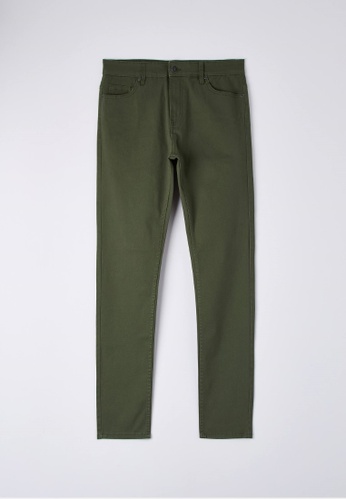 Terranova green Men's 5-Pocket Skinny Trousers 2FF1CAA0CADAA8GS_1