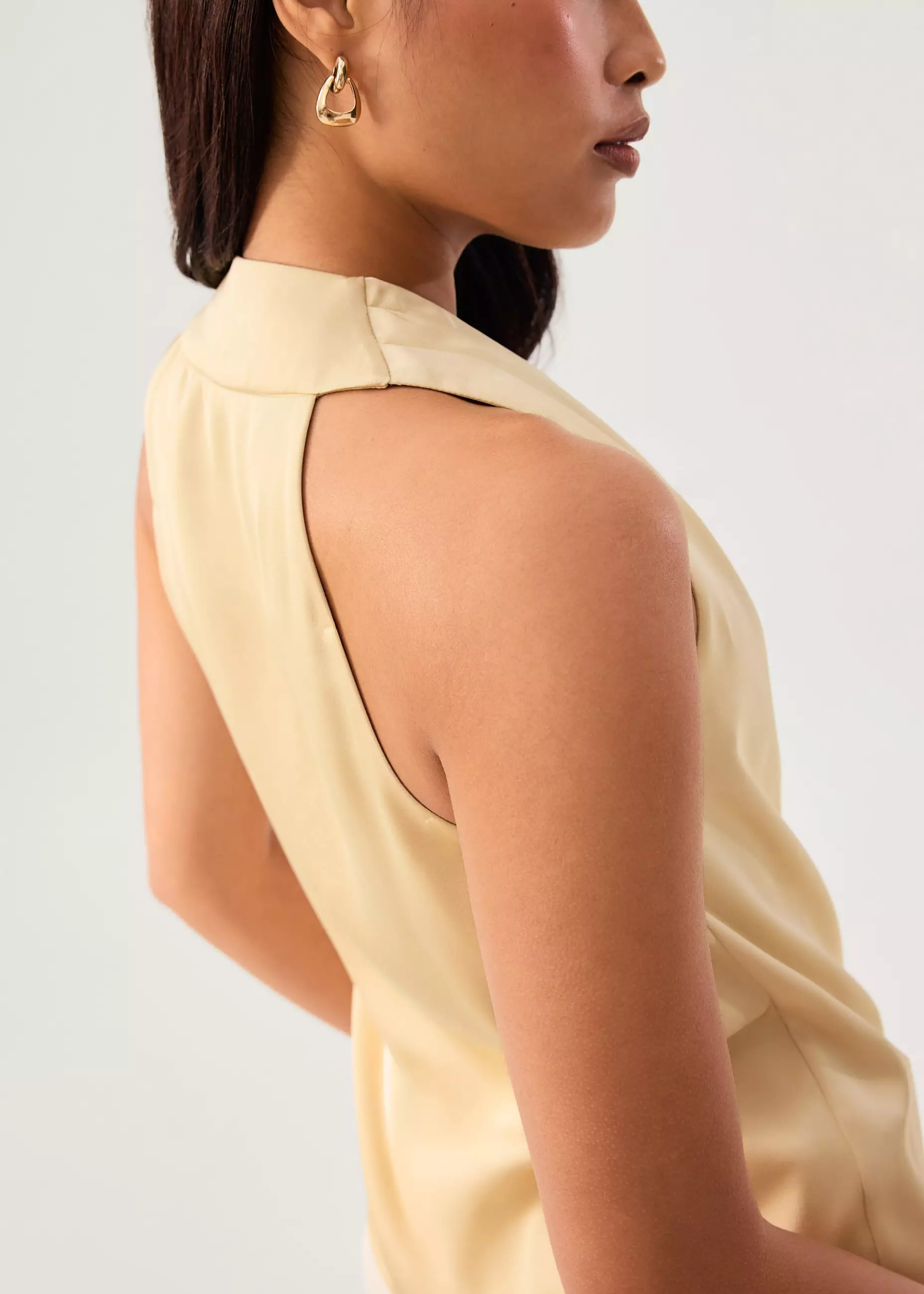 Atasan Wanita - Kareena Front Wrap Satin Top