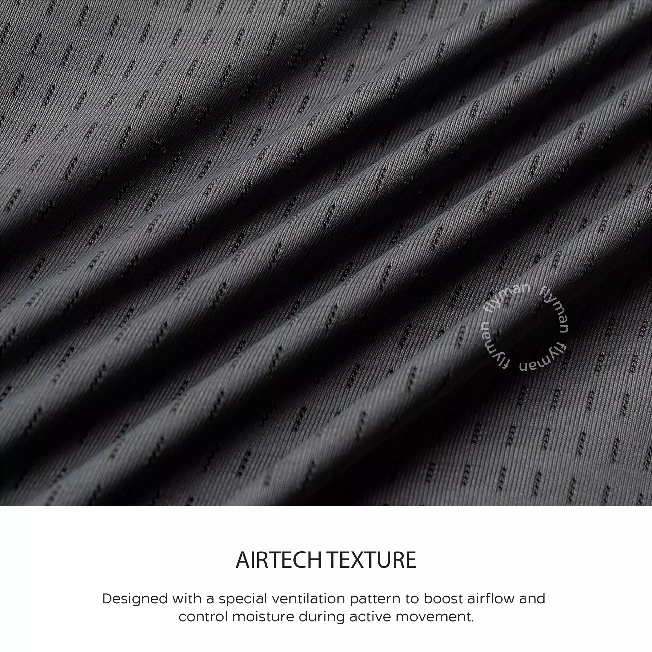 Flyman Ice Silk Active Shirt 1 Pcs FMAS 3557 - Ash