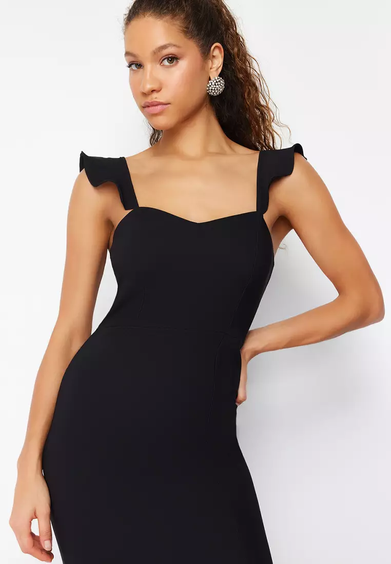 Straight Midi Fitted Dress