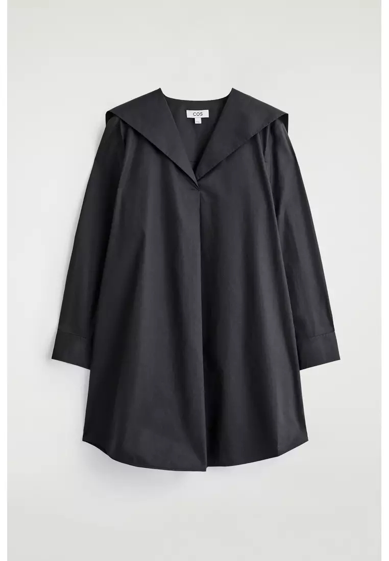 SAILOR-COLLAR COTTON MINI DRESS