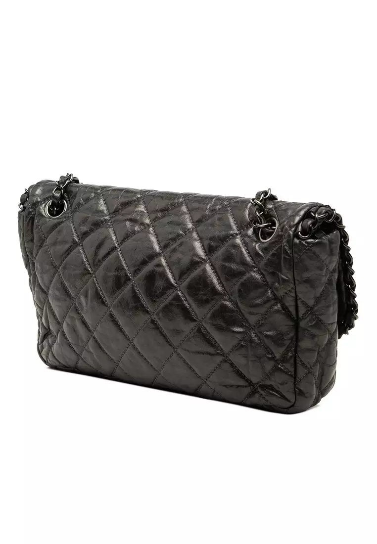 Pre-Loved Chanel Medium Quilted Metallic Aged Calfskin Chain Me Flap