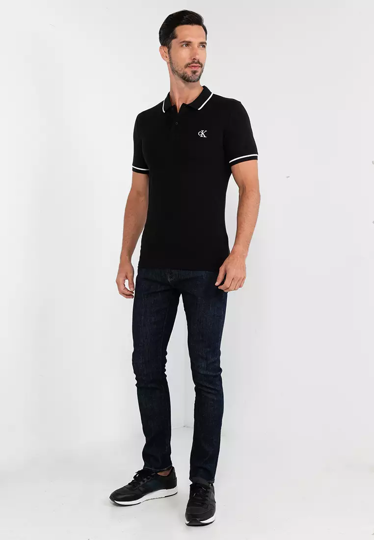 Buy Calvin Klein Tipping Slim Polo Shirt - Calvin Klein Jeans in